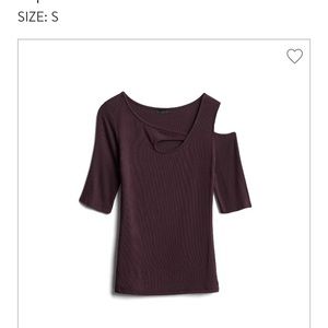 Garina asymmetrical cold shoulder top